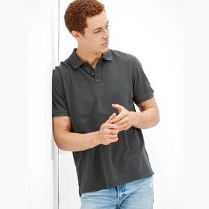 American Eagle Men's Super Soft Vintage Icon Polo Shirt - L